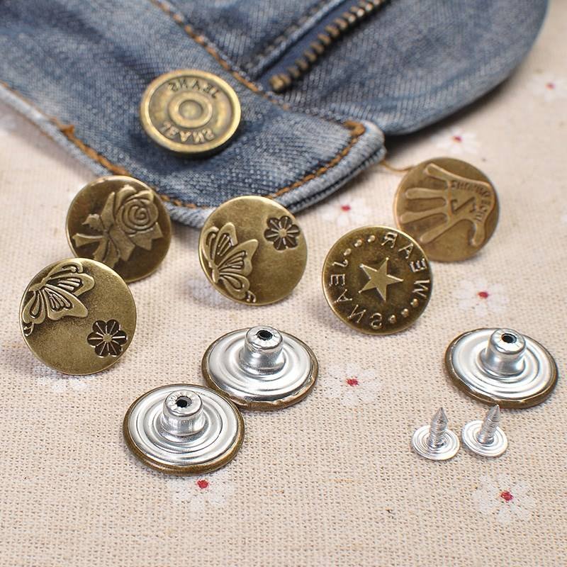 Auto double rivet metal shank jeans button I-shaped buckle snap button attaching making machine for denim cowboy buckle punching