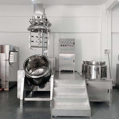 Mayonnaise Production Vacuum Emulsifier Homogenizer Mixer Lotion Face Cream Mixing Tomato Ketchup Cream Cheese Making Machine