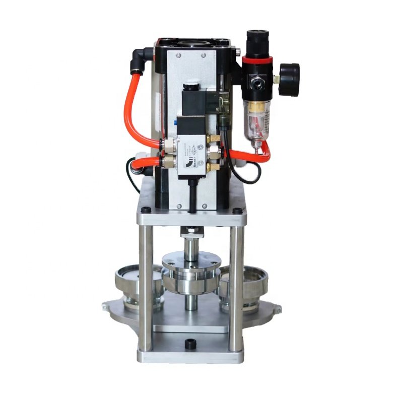 Latest High Quality Pneumatic Rotary Button Badge Making Machine Automatic Pin Badge Maker Button Making Machine