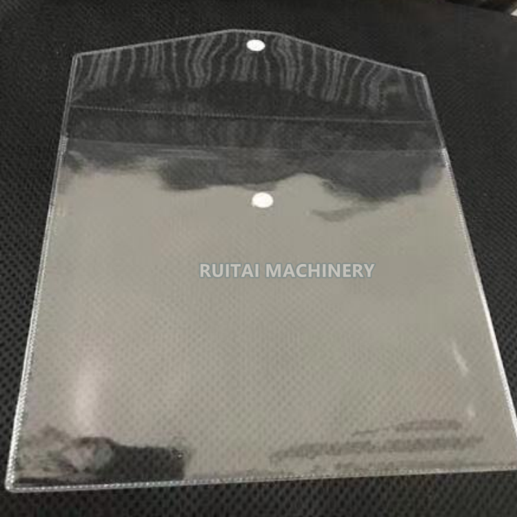 Plastic Hanger Bag With Snap Button High Frequency Bag Making Machine