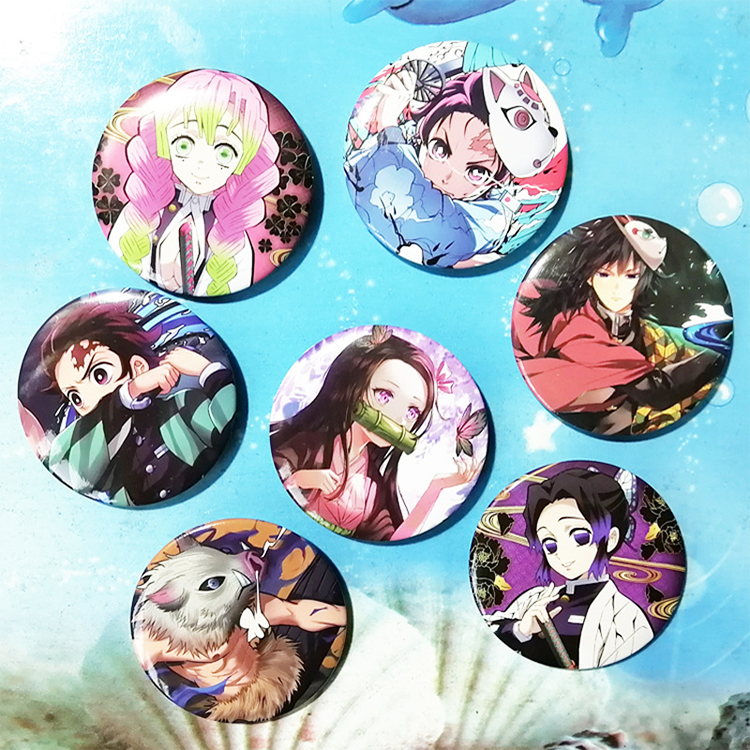 Custom Tinplate Anime Round Tin Badge Pin Tin Button Badges Metal Logo Custom Badge