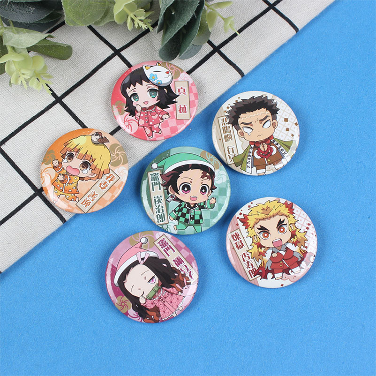Custom Tinplate Anime Round Tin Badge Pin Tin Button Badges Metal Logo Custom Badge