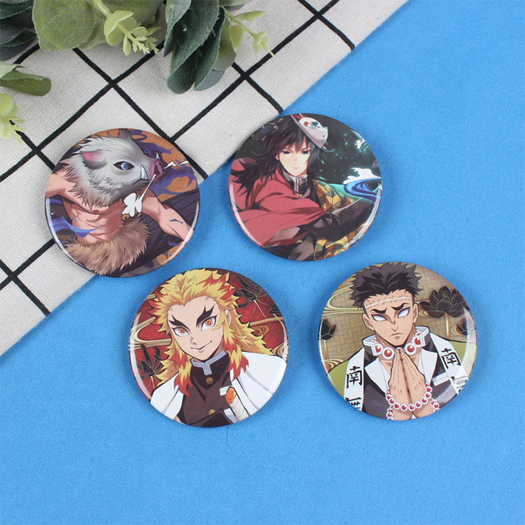 Custom Tinplate Anime Round Tin Badge Pin Tin Button Badges Metal Logo Custom Badge