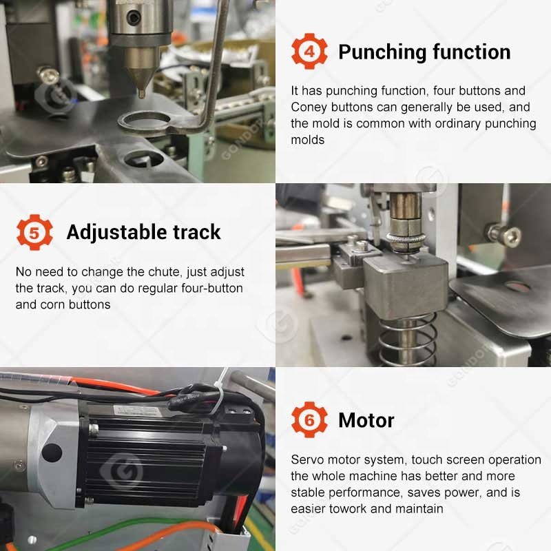 Automatic Eyelet Buttonhole Electric Snap Plastic Button Press Attaching Pressing Make Machine Price