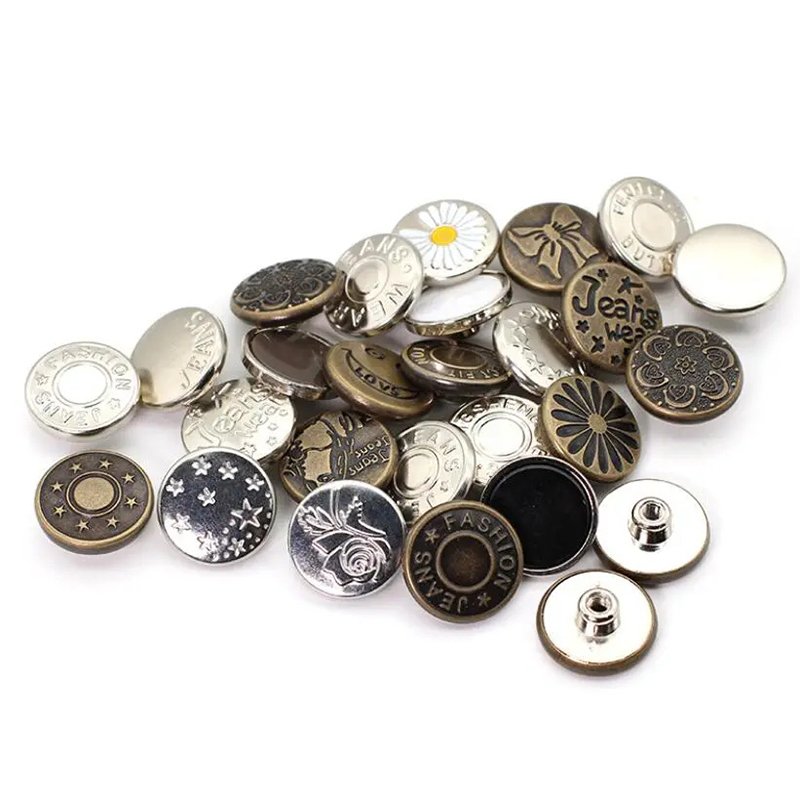 Promotion Metal Silver Jeans Button Rivetfashion Jean Rivet Jeans Metal Silver Alloy Button