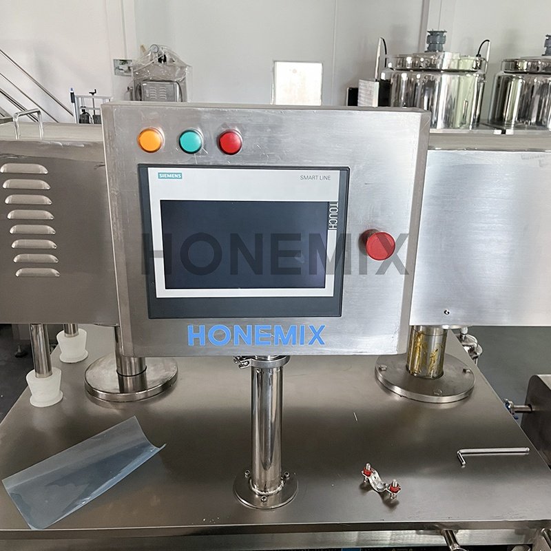 Hone cosmetic manufacturing production line skin care cream making machine vacuum homogenizer body scrub mixer
