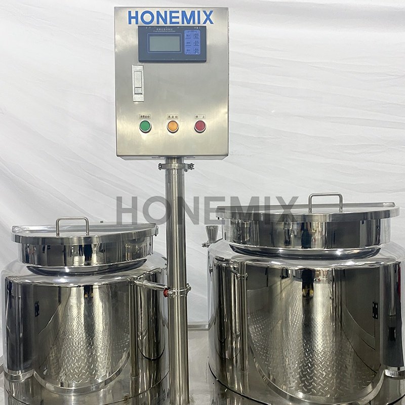 Hone cosmetic manufacturing production line skin care cream making machine vacuum homogenizer body scrub mixer