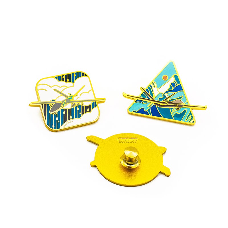 Hot Zinc Alloy Pins Personnalises Logo Button Hard Badge Brooch Lapel Metal Custom Gold Enamel Pin