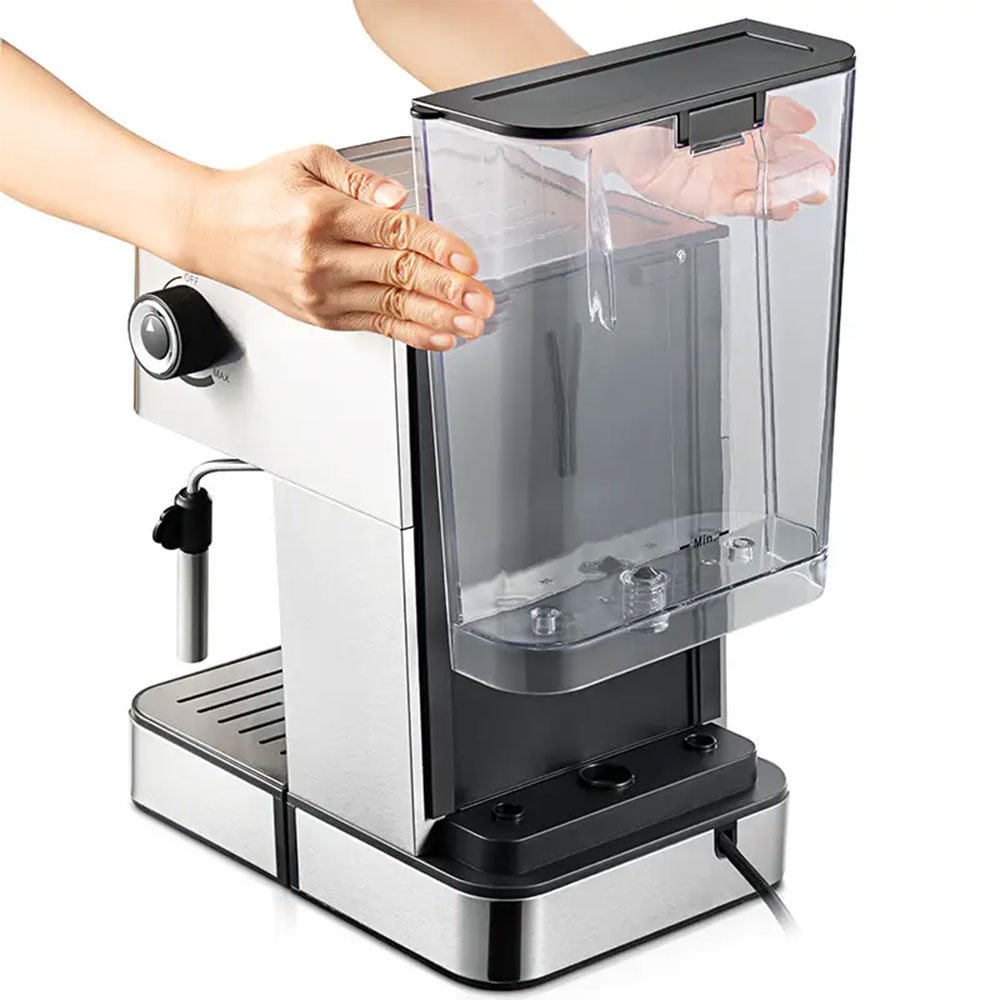 Household Electric Coffee Maker Digital Control With 4 Buttons Stainless Steel Rotary Espresso Coffee Machine