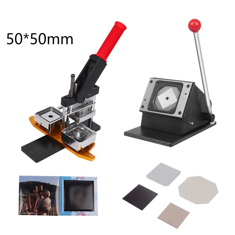 50mm Square Refrigerator Magnet Fridge Magnet Badge Machine Sets With Cutter With 1000pcs 50mm Square Refrigerator Magnet badge