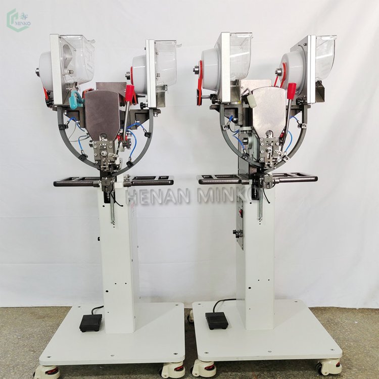 automatic pneumatic button attaching machines plastic and metal snap button fixing machine