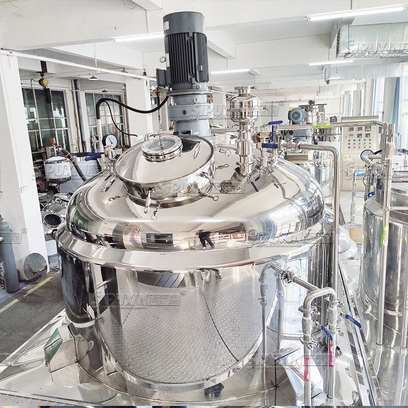 1000L Double Dispersion Fixed Toothpaste Machine Vacuum Homogenized Cream Making Machine Shaving Cream Manufacturing Equipment