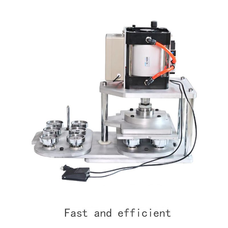 Button Making Machine 25 32 37 44 50 56 58 75mm 6pcs Round Mould Pneumatic Button Maker Automatic Pin Badge Maker