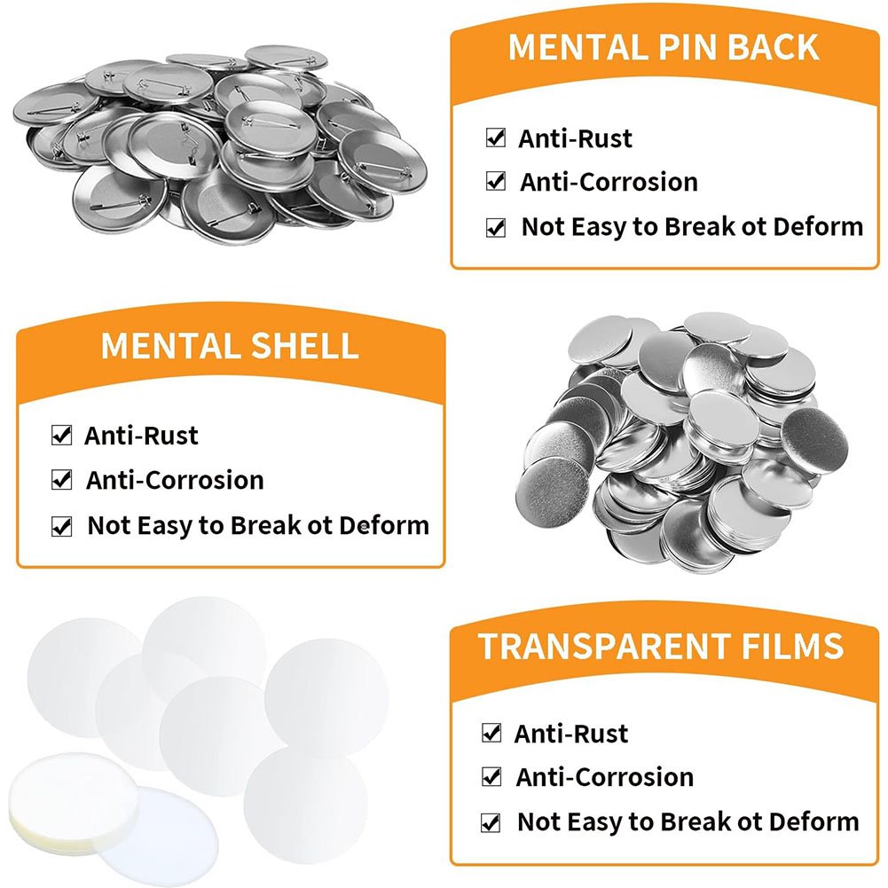 1000 pcs 58mm Blank Button Parts Button Supplie Round Button Making Supplies