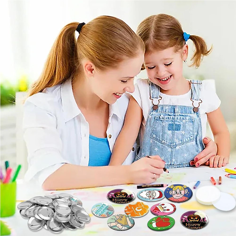 1000 pcs 58mm Blank Button Parts Button Supplie Round Button Making Supplies