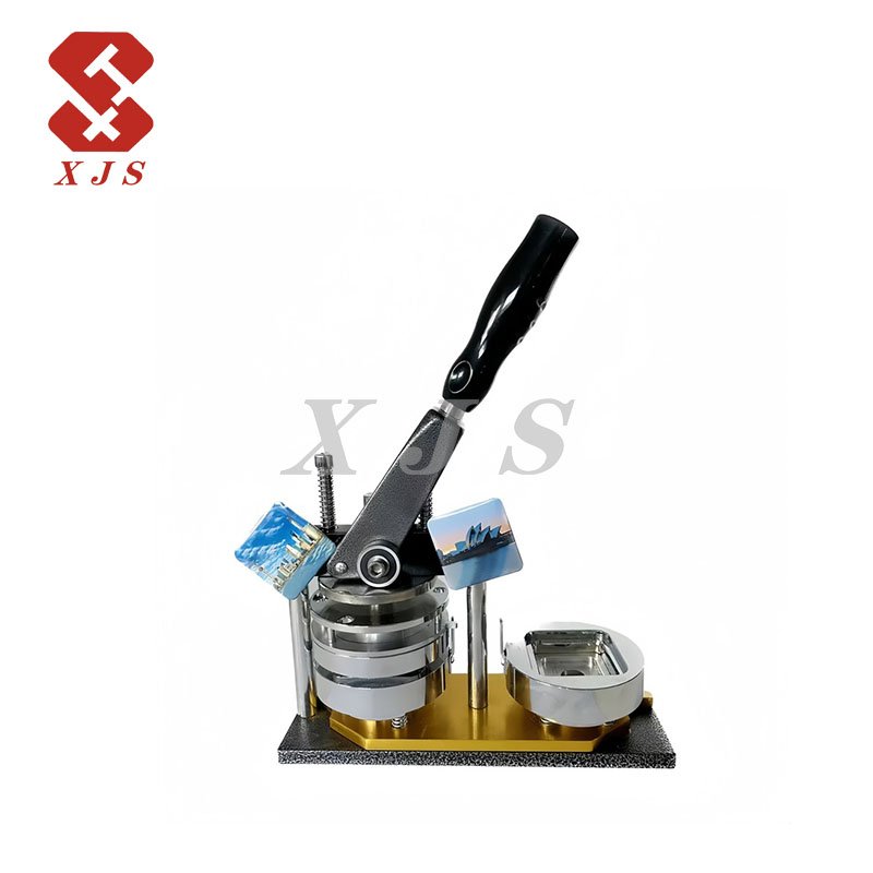 Square 50 * 50mm badge manufacturing machine+cutting machine+1000 refrigerator magnet materials