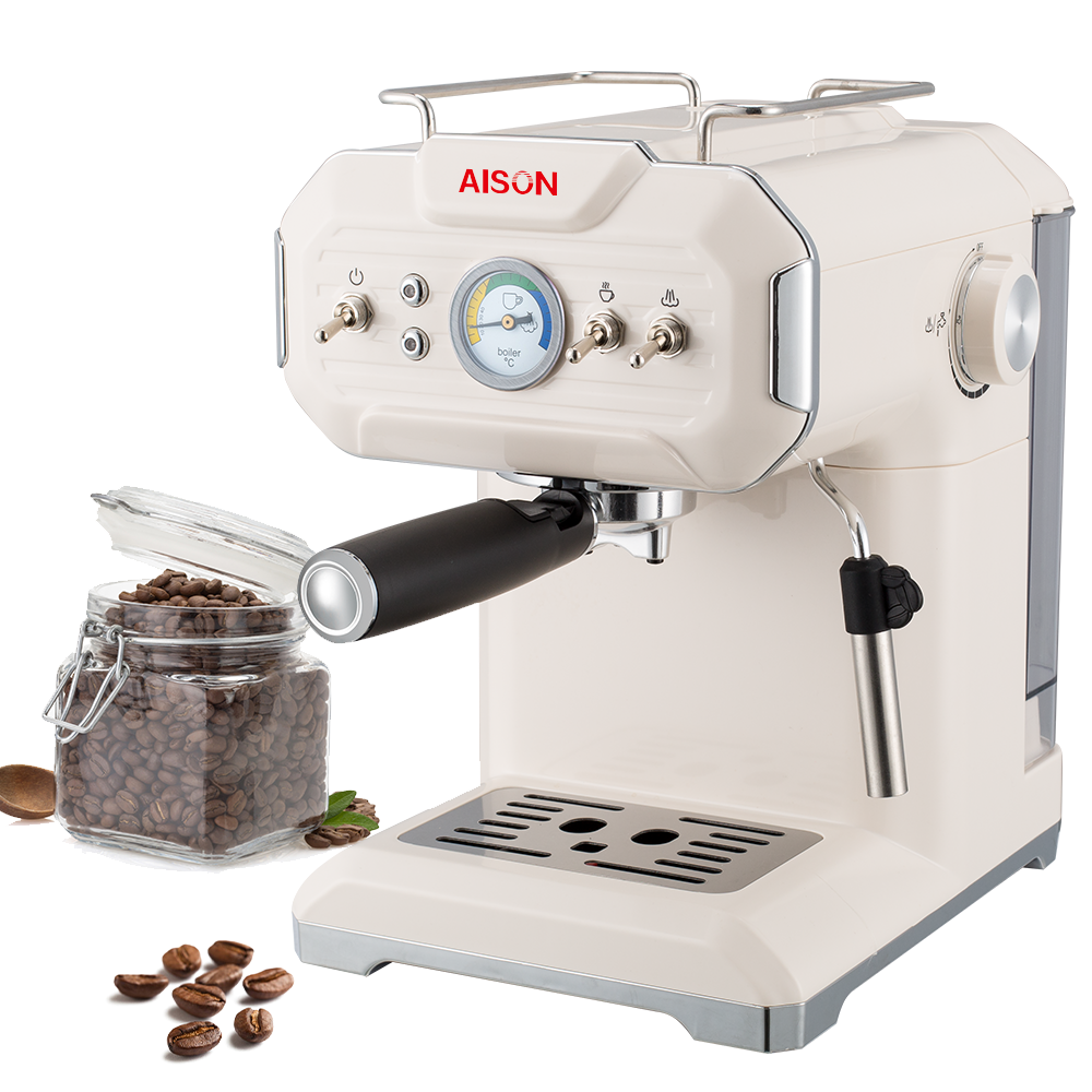 850 Watts Coffee Maker Stainless And Plastic Housing Espresso Machine With 3 Buttons For ON/OFF