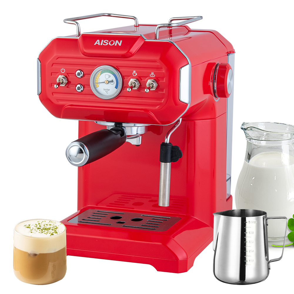850 Watts Coffee Maker Stainless And Plastic Housing Espresso Machine With 3 Buttons For ON/OFF
