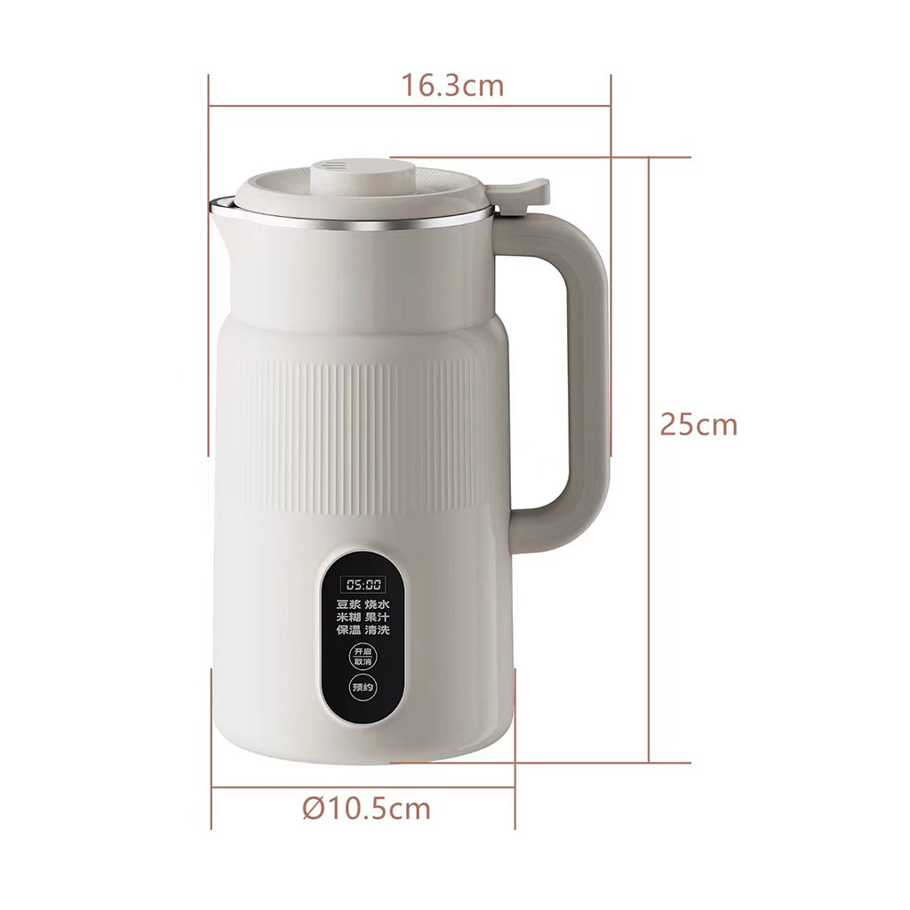 Electric Soy Bean Milk Machine with Temperature Control Intelligent Touch One-Button Cleaning and Stainless Steel Body
