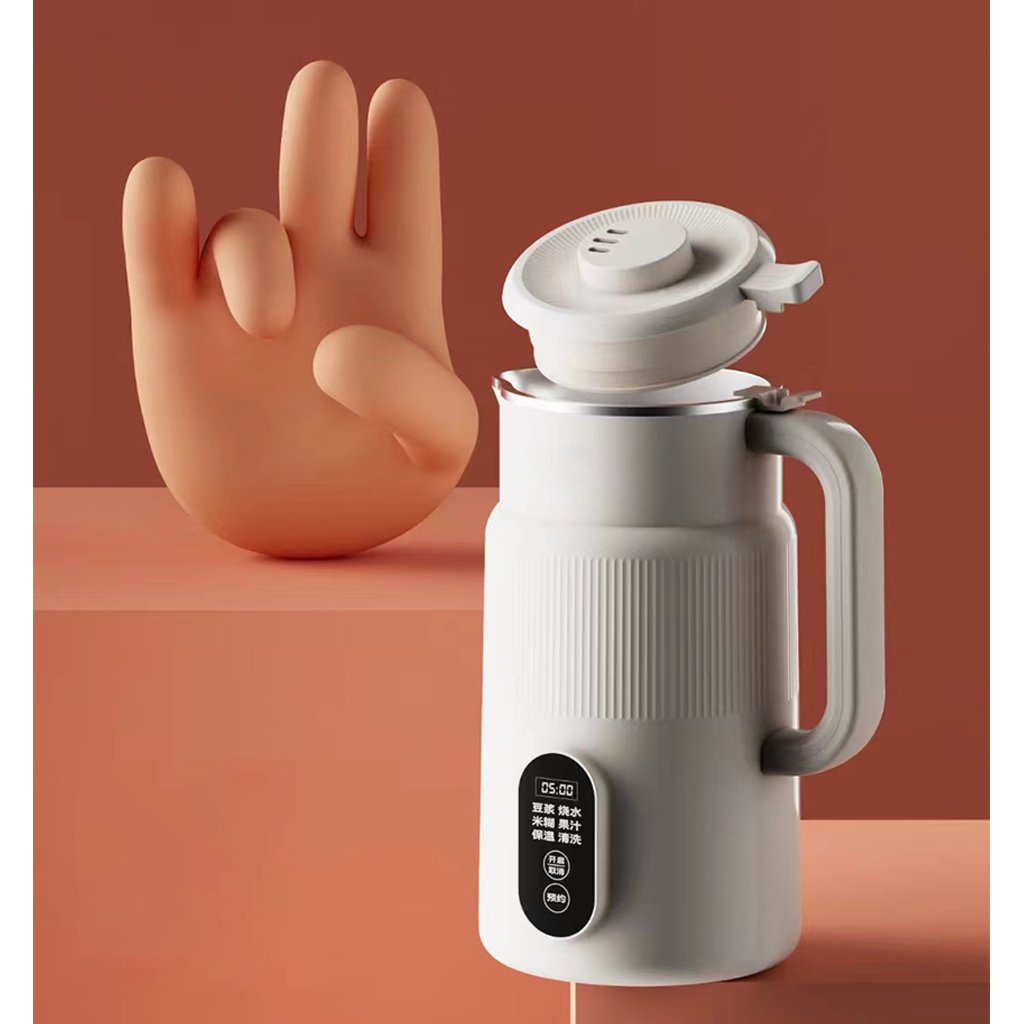 Electric Soy Bean Milk Machine with Temperature Control Intelligent Touch One-Button Cleaning and Stainless Steel Body