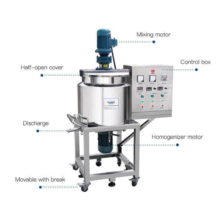 Tomato Paste Syrup Honey Mixing Tank Hand Wash Laundry Detergent Cosmetics Manufacturing Line Shampoo Liquid Soap Blender