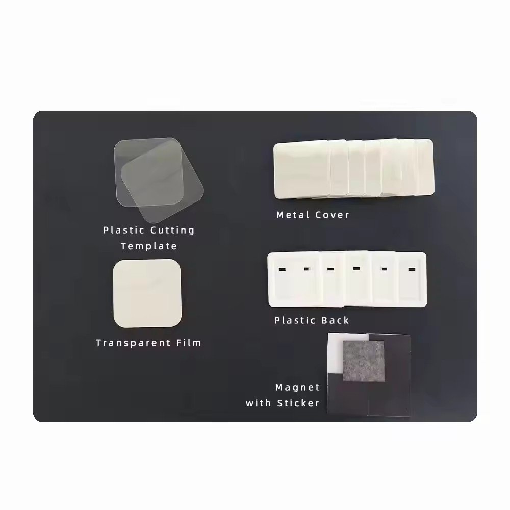 50mm Square Refrigerator Badge Plastic Making Machine With 100pcs Magnets