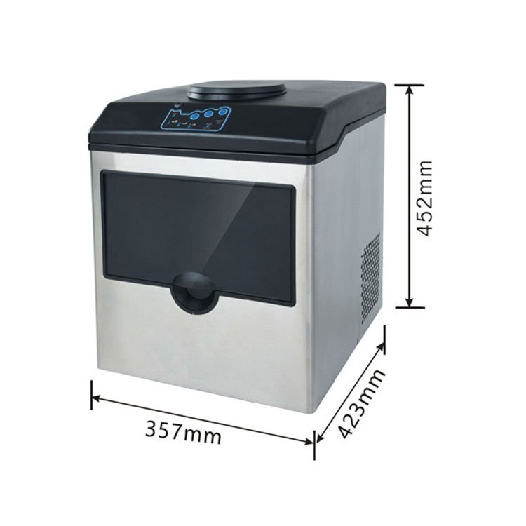 Commercial ice machine Small home with barrel water round ice machine Milk tea shop ice water machine