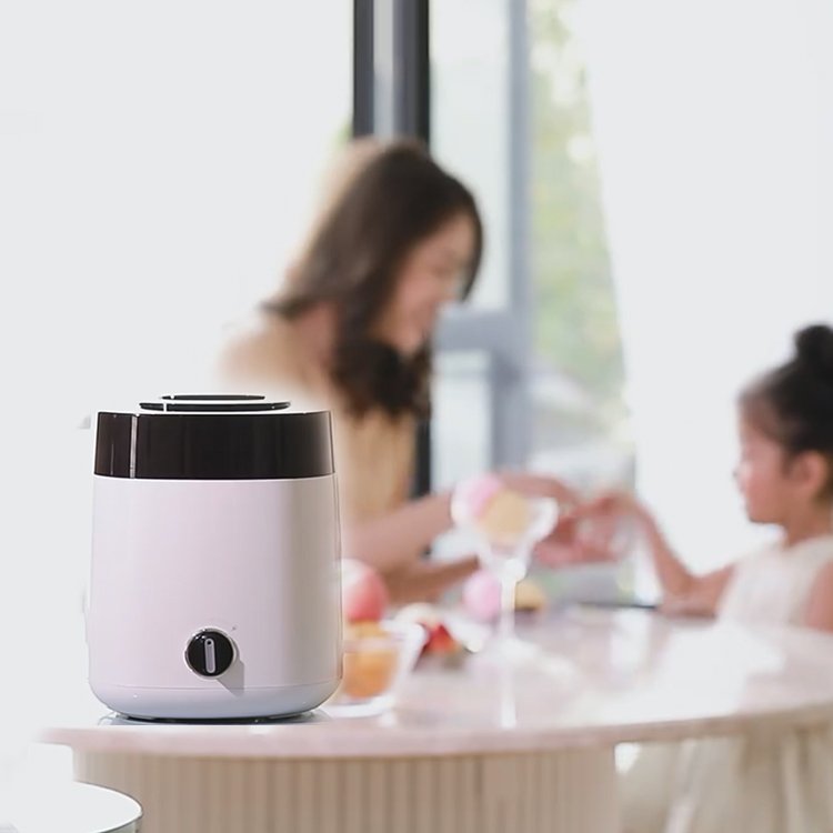 1.8L Milk Fruit DIY Homemade Small Home Make Ice Cream Machine Mini Ice Cream Maker With Knob