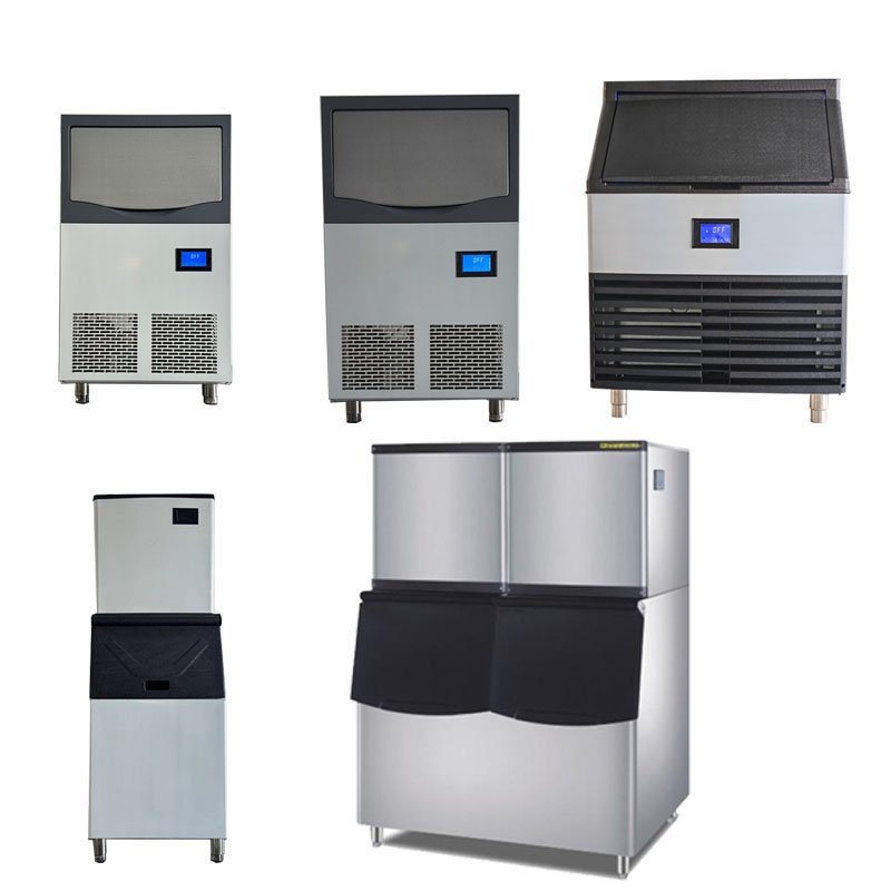 Commercial 130KG Ice Making Machine For Making Ice Cube Ice Maker Outdoor IN STOCK