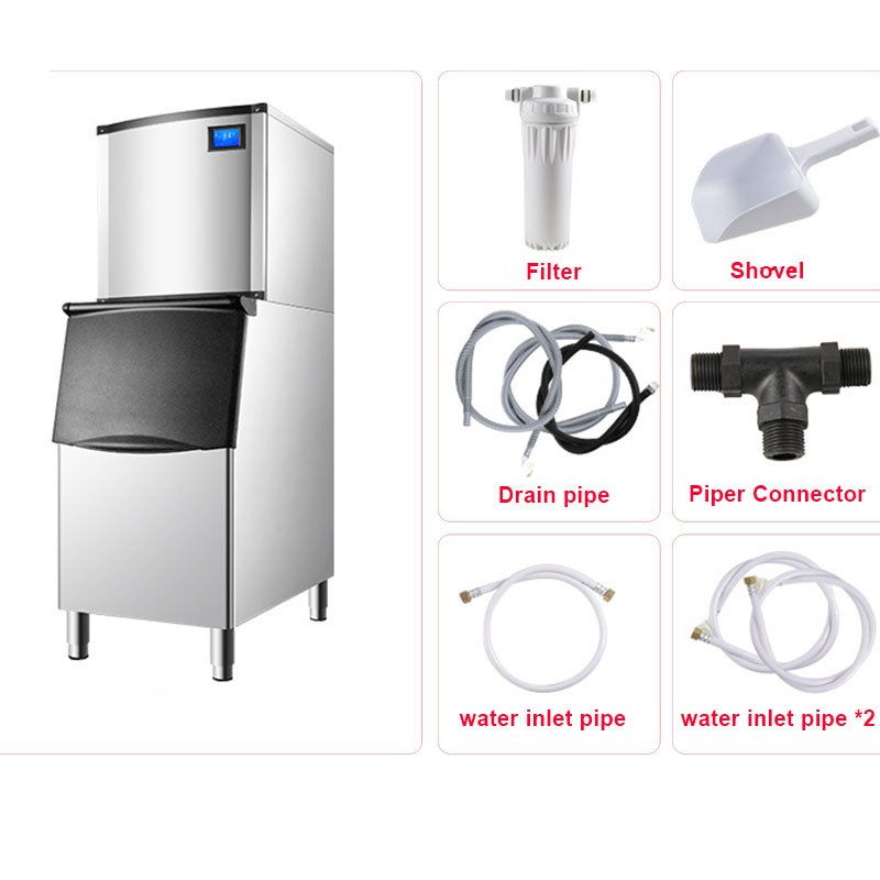 Commercial 130KG Ice Making Machine For Making Ice Cube Ice Maker Outdoor IN STOCK