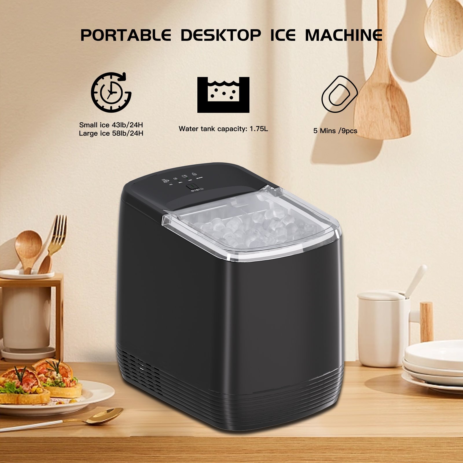 Energy saving small ice maker home ice maker machine 220v 110v portable ice cube maker