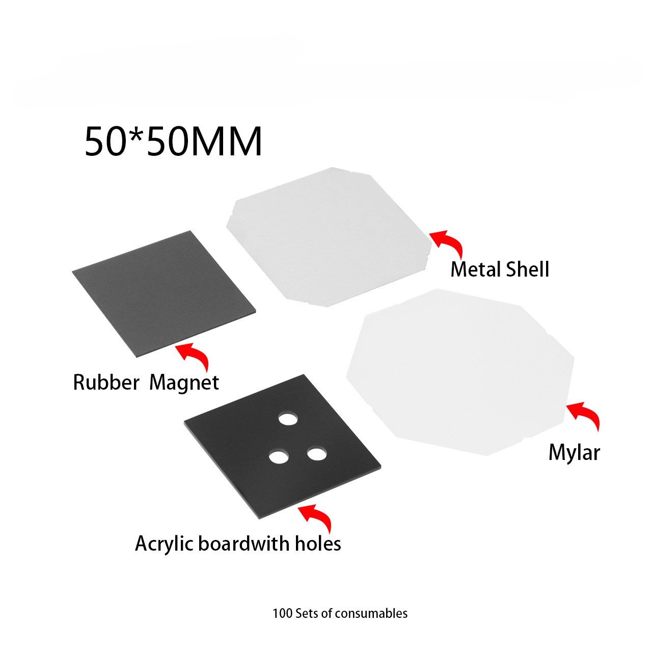 DIY Fridge Magnet Making Machine Accessories Kit Complete Set for Custom Magnet Design Includes Cutter Magnetic Sheets