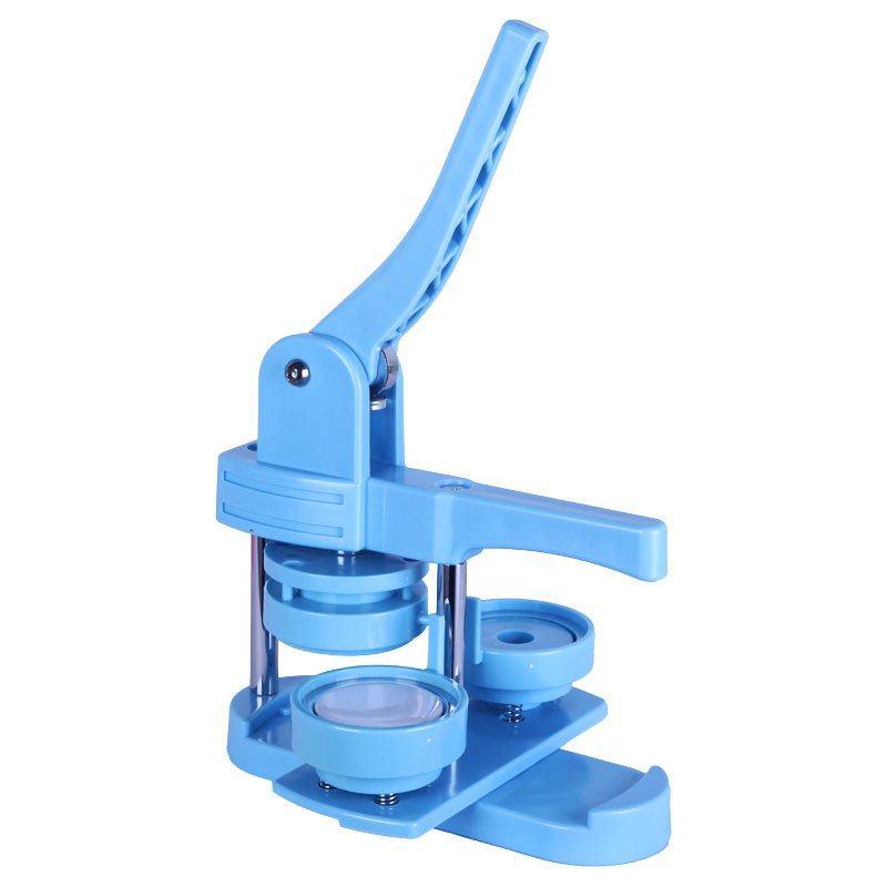 50mm Square Refrigerator Badge Plastic Making Machine With 100pcs Square Magnets Circle Cutter Press with Pump Metal Material