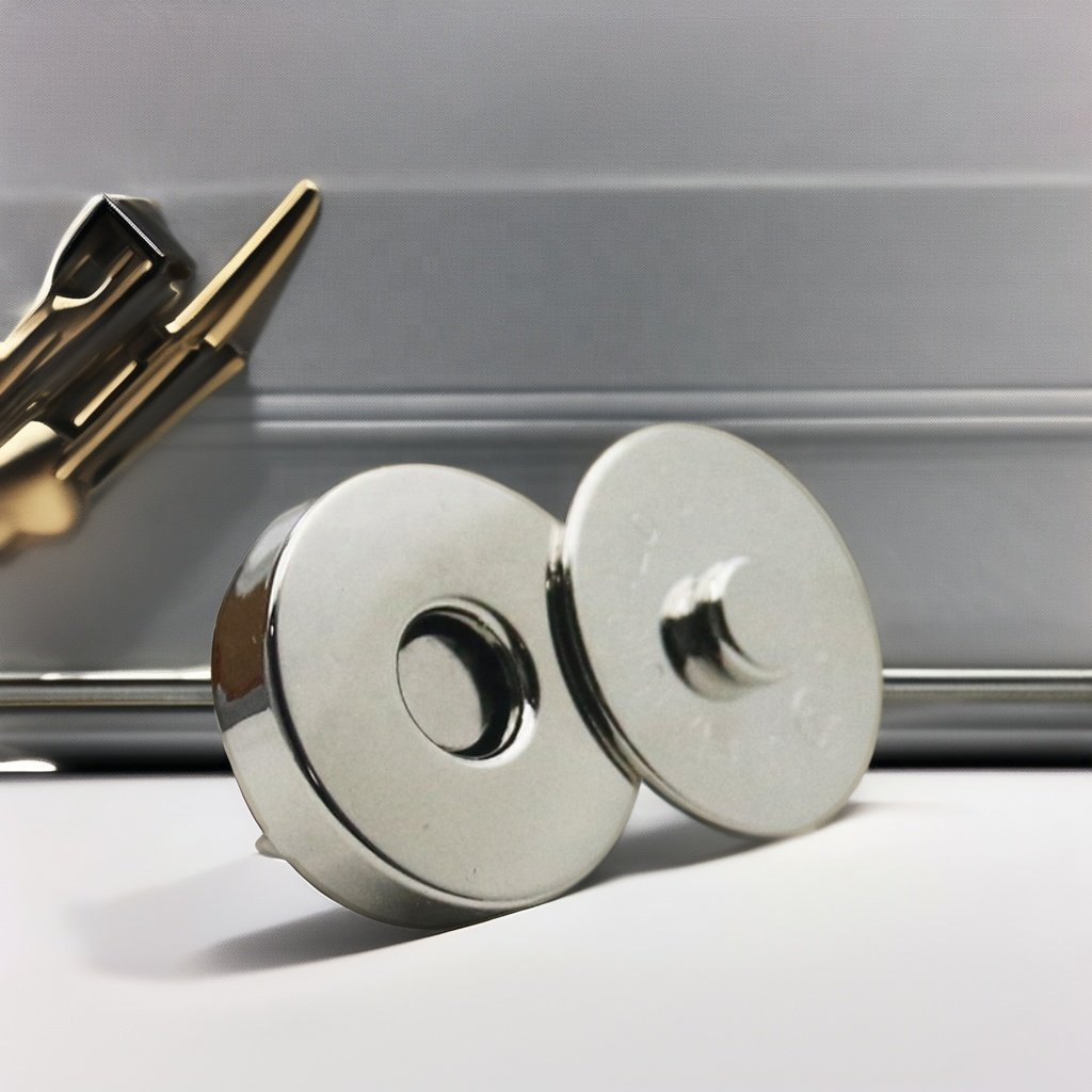 18mm Nickle Plain Magnetic button for handbag Metal snaps for purse and clothes