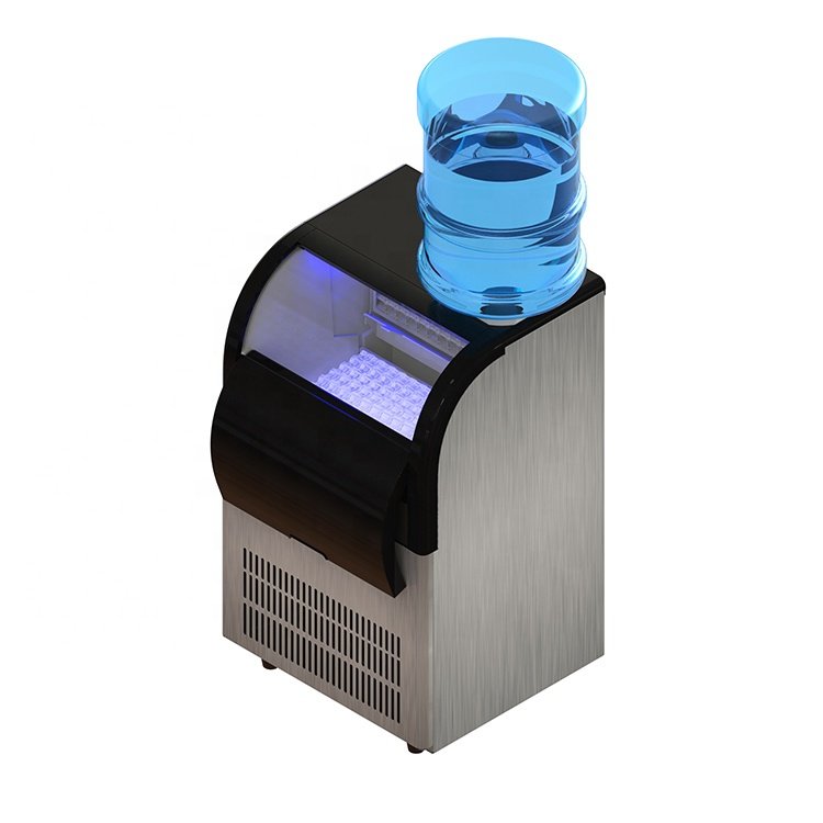 Hot Selling Efficient Round Ice Machine restaurant business 200W 35KG 0.85L square ice machine maker commercial