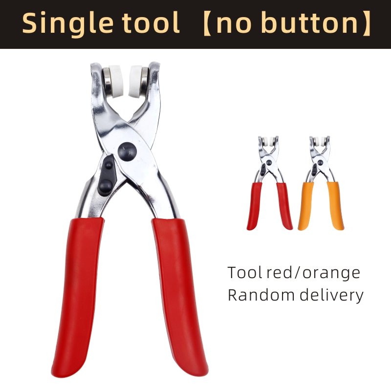 Wholesale the latest 100 sets of 9.5 mm metal button Kit fastener pliers punch free tools