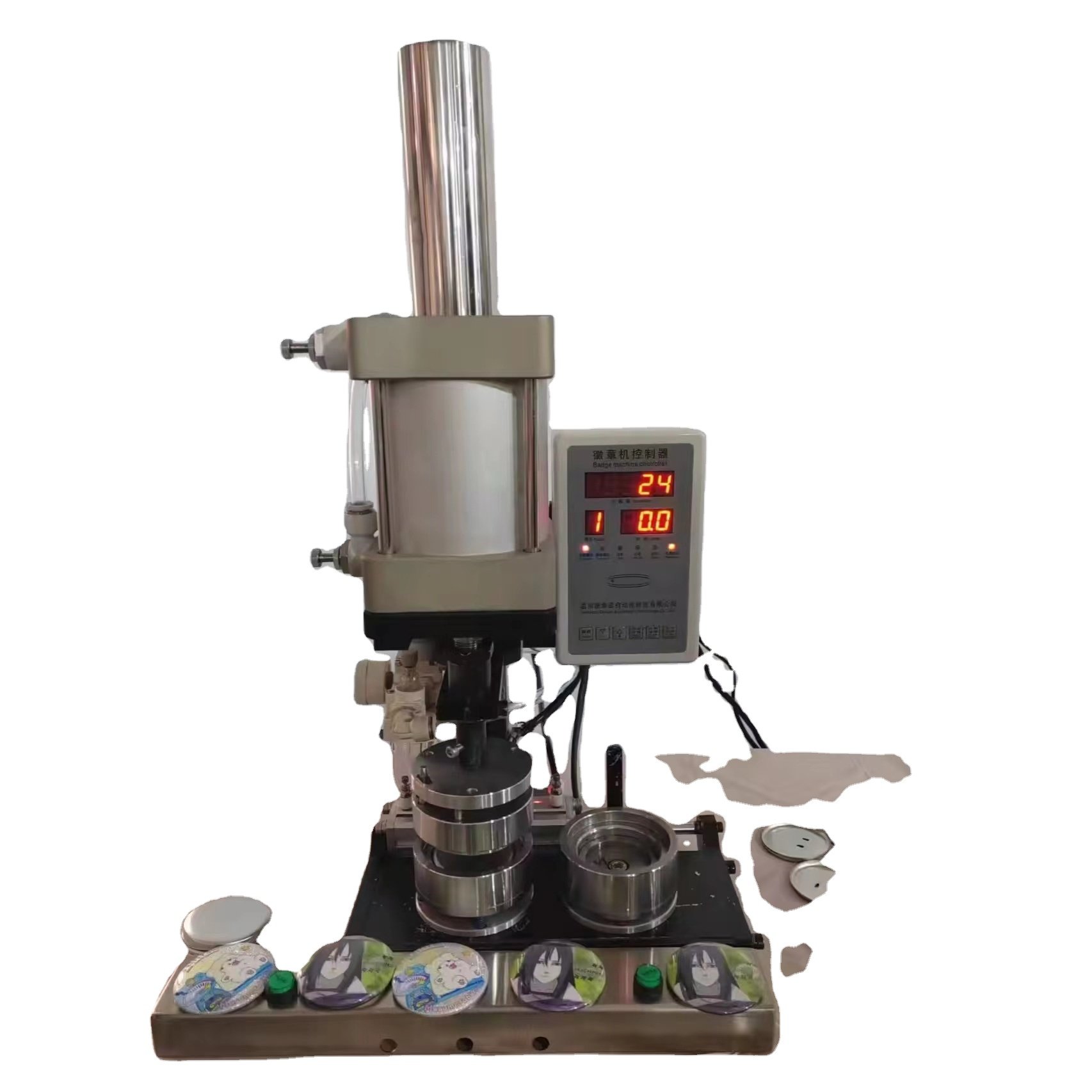 Wholesale of Best-selling High-quality Chinese Products Left-right Semi-automatic Badge Making Machine
