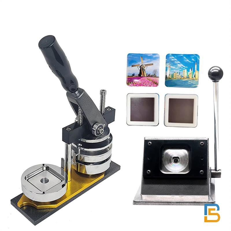Hot Sale 50*50mm 2*2 inch Square fridge Magnet maker Machine Kit with Paper Cutter and 100 sets fridge Magnet Materials