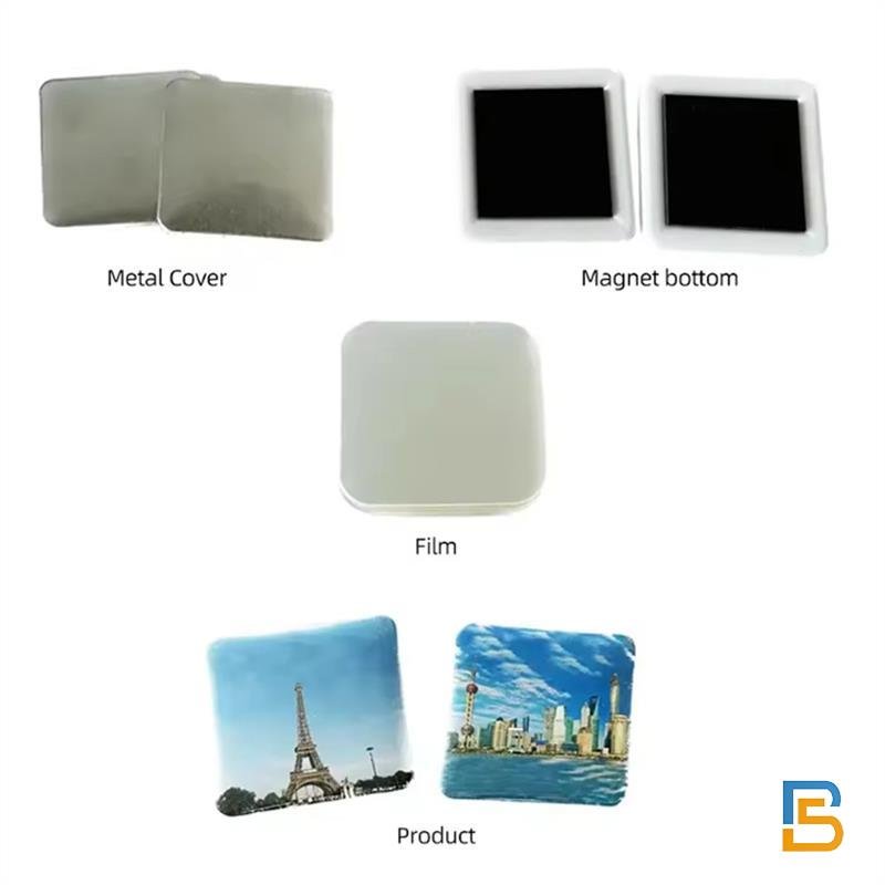 Hot Sale 50*50mm 2*2 inch Square fridge Magnet maker Machine Kit with Paper Cutter and 100 sets fridge Magnet Materials