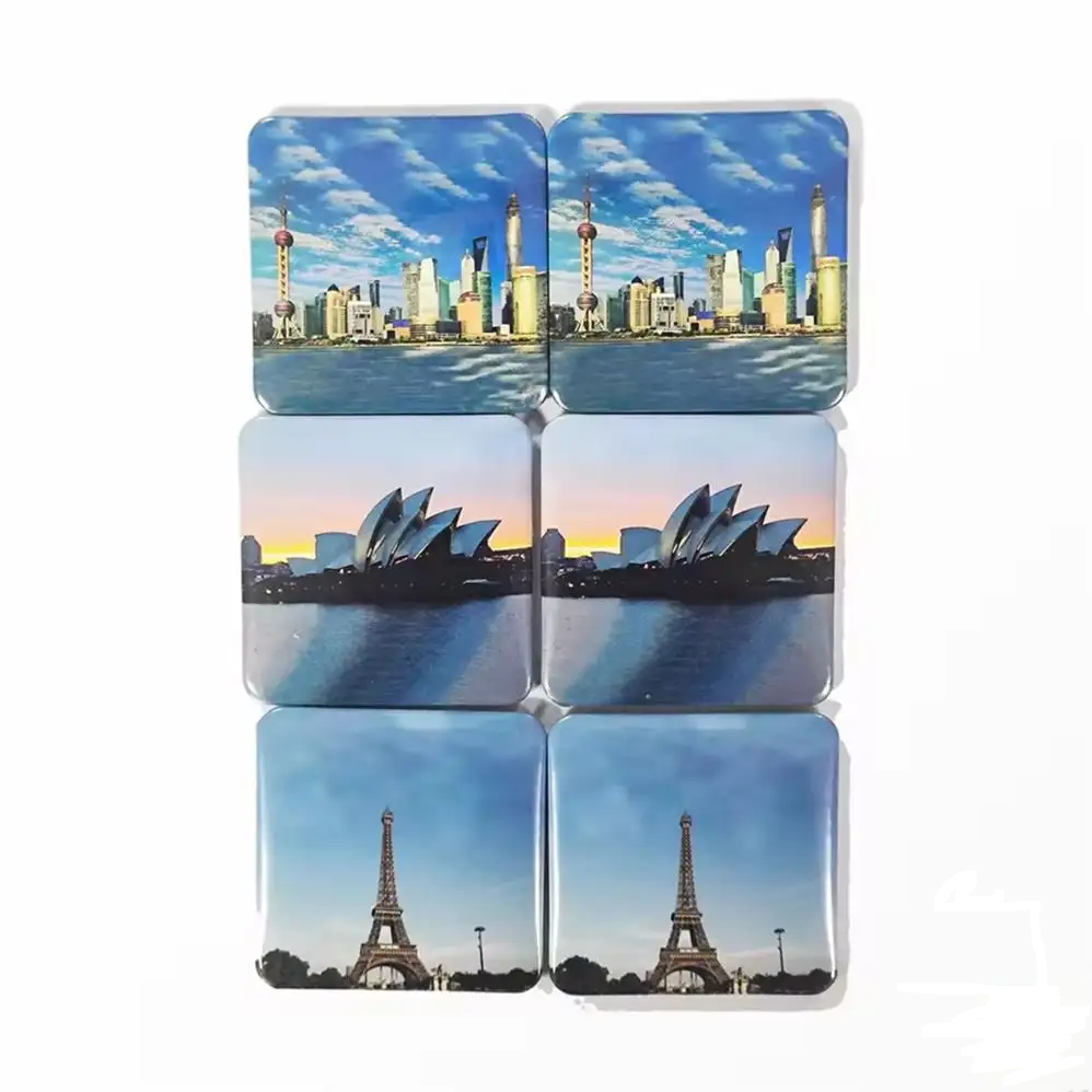 Custom 50*50mm Square Shape Refrigerator Fridge Magnets Button Making Machines Material