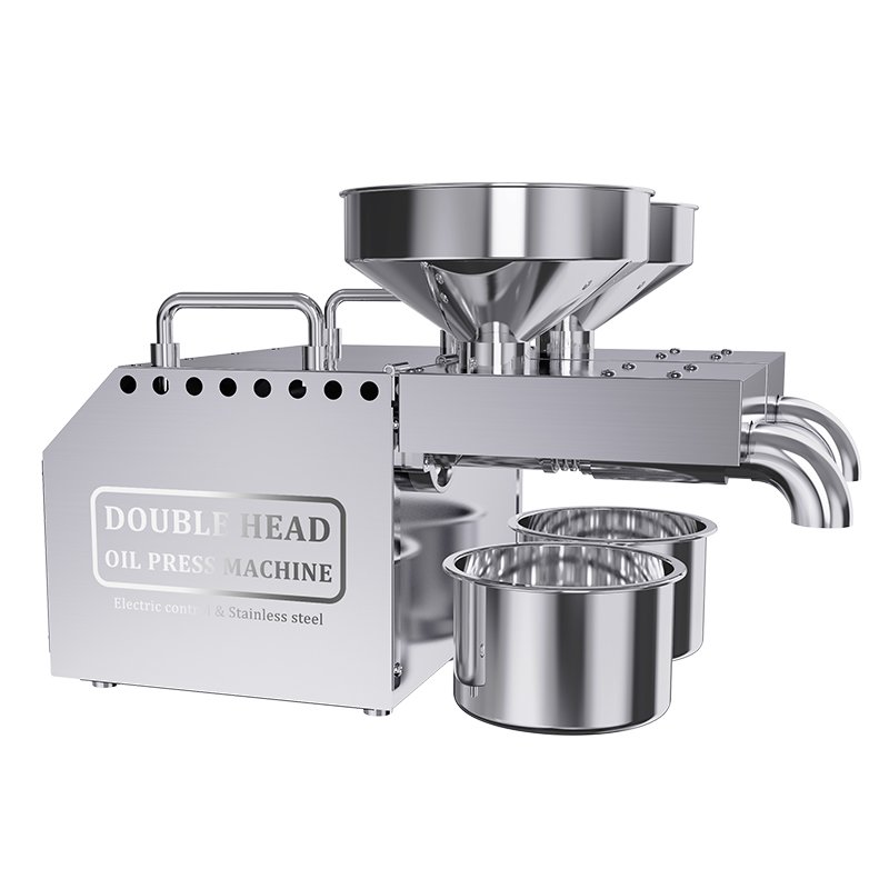 Double Head HOT SELLING B02 double head Home Commercial Use Oil Press Machine Vegetable Seeds Sunflower screw oil press machine