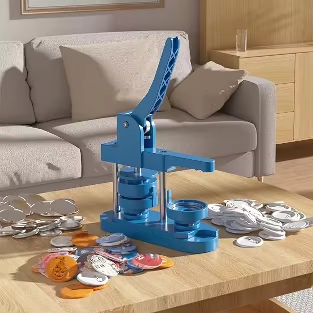 Mini 58MM Badge Making Machine Botton Maker DIY Badge Press Machine with 100 Accessories & Cutter