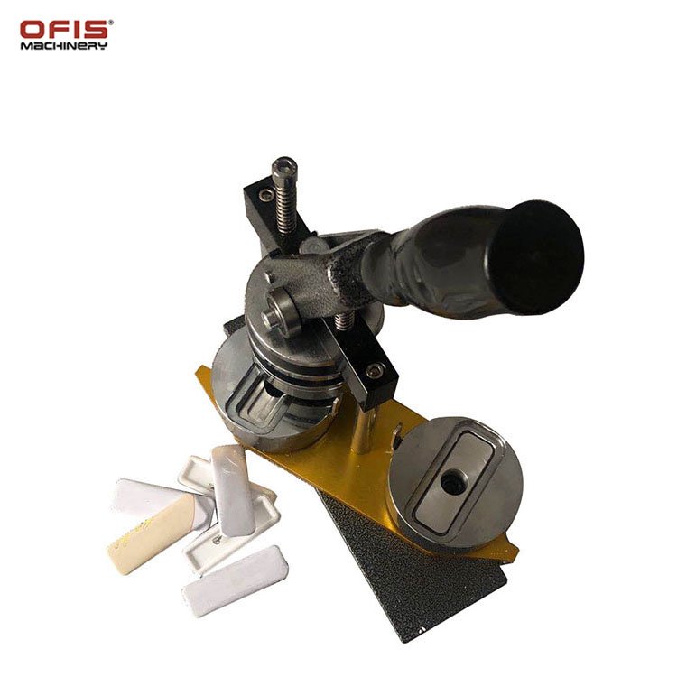 68*24mm Manual Rectangle Pin Maker Machine Button Badge Making Machine