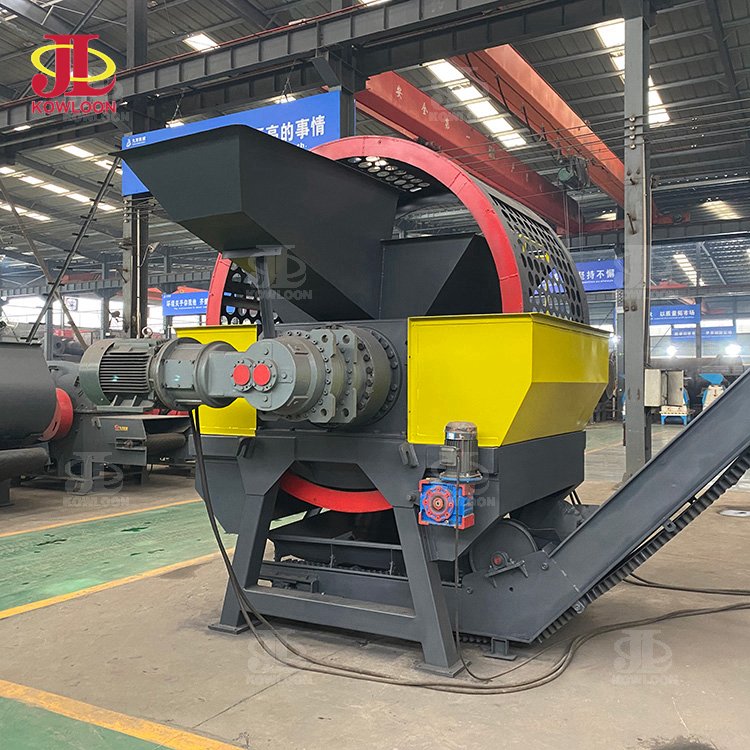 Environment Friendly Scrap Rubber Tyre Crusher Tire Recycling Shredder Machine