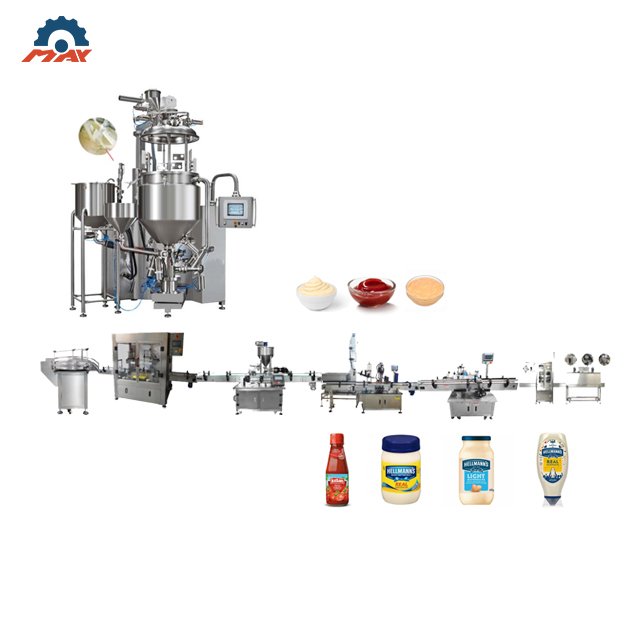 Mayonnaise Production Line Mayonnaise tomato chocolate sauce Making Filling Labeling and Sealing Machine
