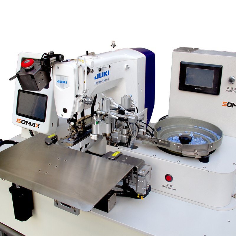 Top Sales Somax SM-05BA Automatic Polo Shirt Button Attaching Sewing Machine Garment Industrial Machines Price LBH1790S head