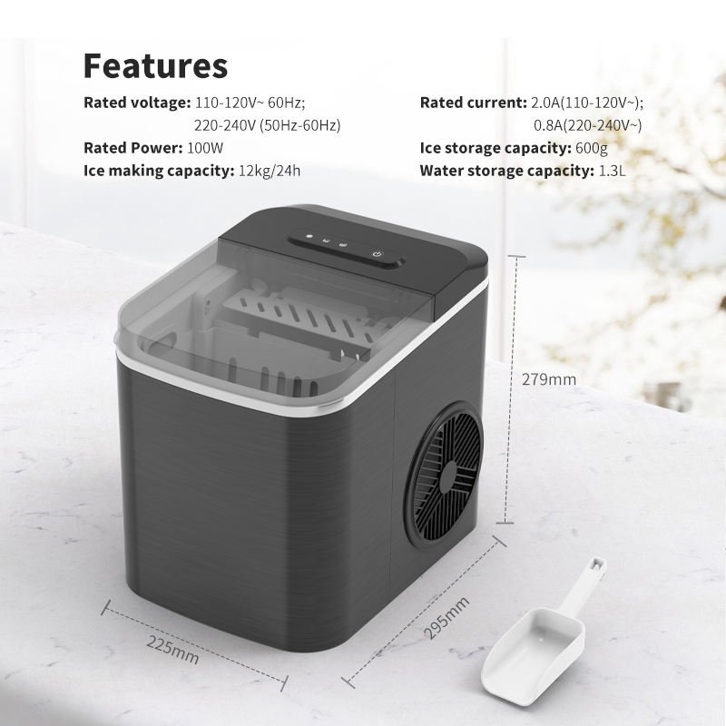 Household Commerical Automatic Countertop Portable Small Mini Ice Cube Maker Machine For Home