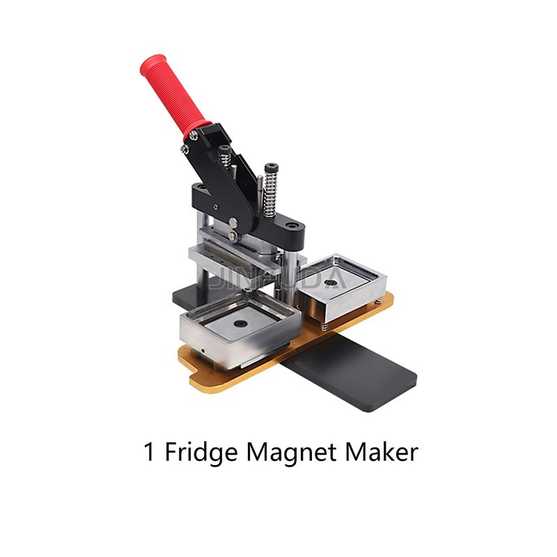 65*90 Manual rectangle Photo Fridge Magnet Button Maker Plastic Button Making Machine Kit