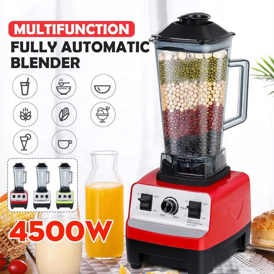 Silver Crest Blender 4500W 2L Large Capacity Speed Commercial Blender Juicer Fruit Mixer Portable Ice Smoothie Blenders 9525