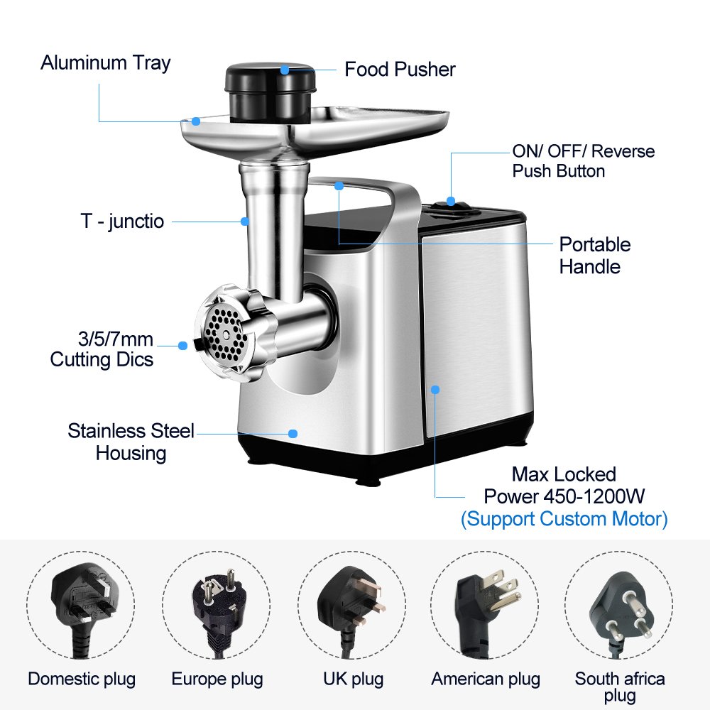 New Meat Grinder Home Food Fruit Meat Mincer Grinder Make Mince Meat Grinder Machine for home kitchen